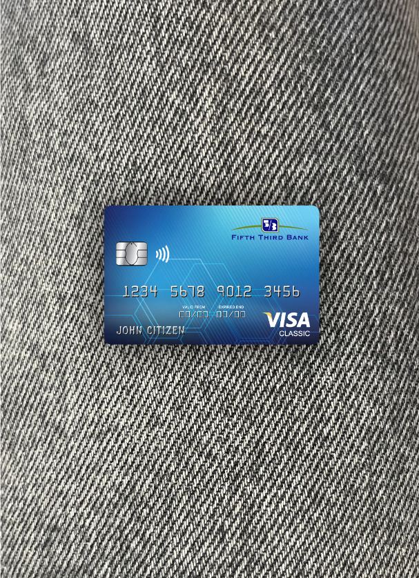 Download USA Fifth Third Bank visa classic card photolook front Photoshop template